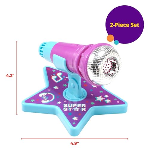 DecoSet Super Star Cake Topper with Echo Microphone - Reusable Birthday Decoration