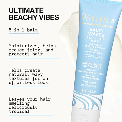 Pacifica Salty Waves Beach Hair Balm - 4 oz All-in-One Styling
