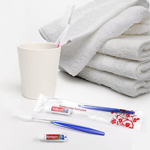 50 Disposable Toothbrushes with Toothpaste for Travel - Xuezoioy