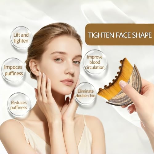 NOVWEE 2pcs Lymphatic Contour Face Brush — Dry Brushing Massager for Jawline & Puffiness