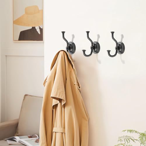 Oil Rubbed Bronze Towel Hooks - Zinc Alloy Wall Mount Coat Rack