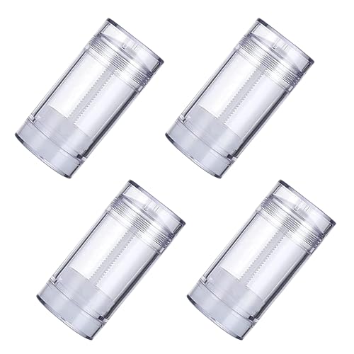 4 Pack 75ml Refillable Clear Deodorant Stick Containers - DIY Cosmetic Bottles