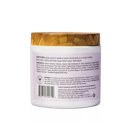 Raw Sugar Daily Micro Salt Body Scrub - Brightening & Exfoliating 15 oz