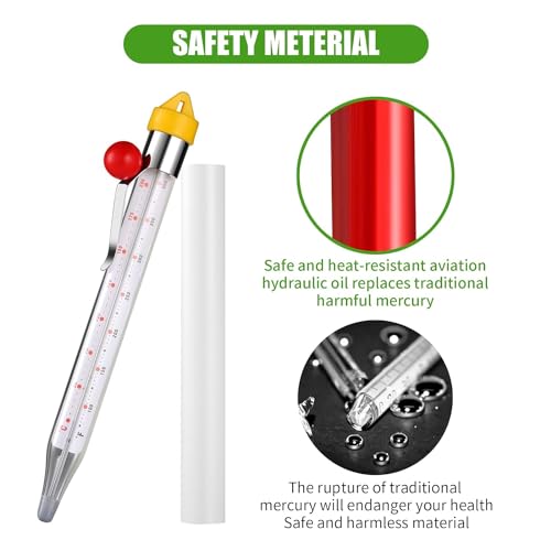 LABO Candy Thermometer - Glass & Stainless Steel, Instant Read for Deep Frying & Cooking