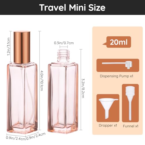 Segbeauty 5PCS Refillable Travel Perfume Atomizers 20ML Orange Mini Set