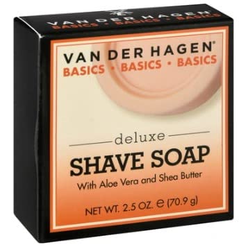 Van Der Hagen Deluxe Shaving Soap, 2.5 oz Bar - 3 Pack