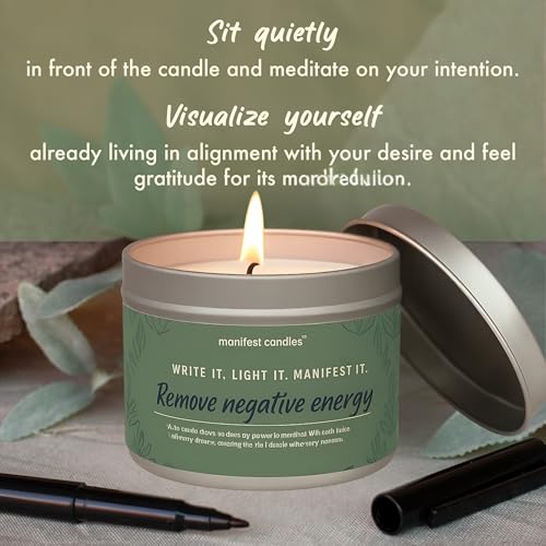White Sage Candle for Cleansing & Meditation - 7oz Aromatherapy