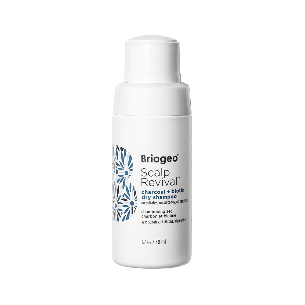 Briogeo Scalp Revival Charcoal Dry Shampoo - Detoxifying Non-Aerosol Powder for Oily Roots | Vegan, 1.7 oz.