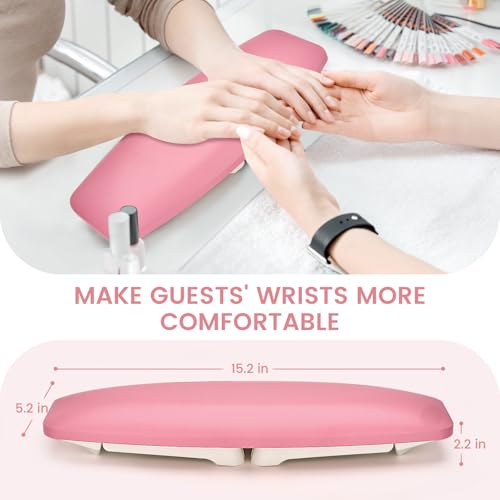 Ergonomic Nail Arm Rest Cushion - Foldable Hand & Foot Stand for Nail Techs