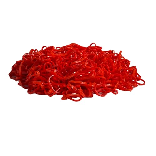 500 Pack Red Rubber Bands for Hair - Durable No-Damage Ties