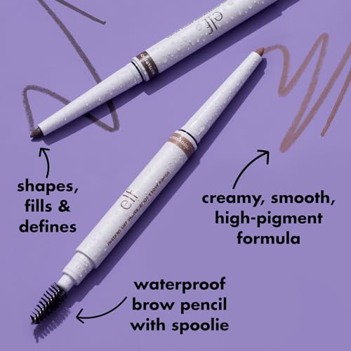 e.l.f. Waterproof Brow Pencil - Neutral Brown, Dual-Ended, Pack of 2