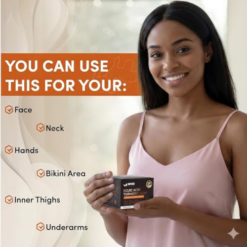 AMVital Turmeric Kojic Acid Soap Bars - 3.5 oz, 4-Pack for Face & Body