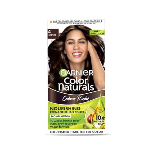 Garnier Color Naturals Crème Hair Dye Shade 4 Brown 70ml + 60g