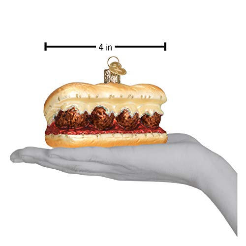 Old World Christmas Meatball Sandwich Ornament - Hand-Painted Glass