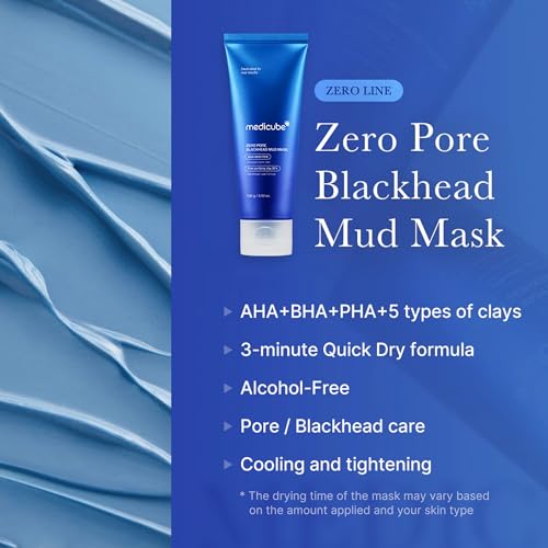 Medicube Zero Pore Blackhead Mud Mask 3.52 oz - Deep Cleansing & Exfoliating