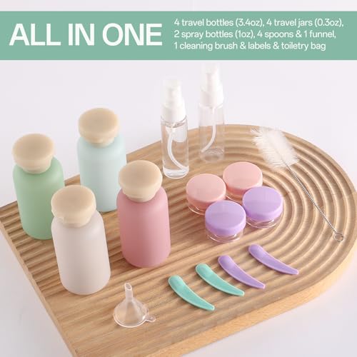 18-Pack Leak-Proof Travel Toiletry Bottles Set - BPA-Free Containers