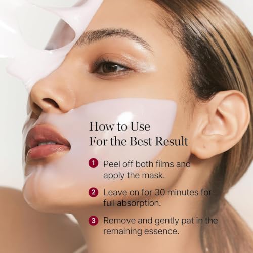 ROUND LAB Camellia Collagen Mask - 4 Pack Hydrogel Facial Mask for Sensitive Skin