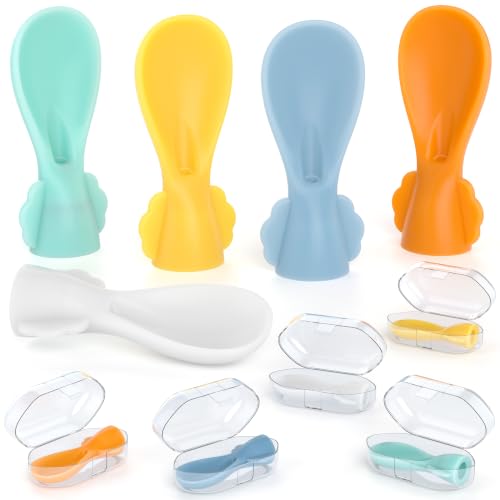 MiniMunch Baby Food Pouch Spoon Attachments - 5 Pack Silicone Toppers