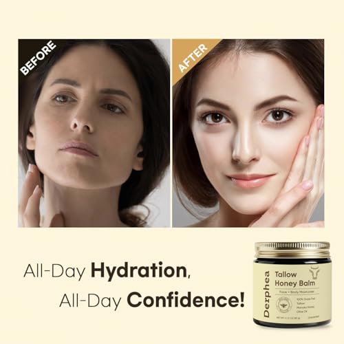 Tallow Honey Balm for Aging Skin - 2.12 oz Crepey Skin Repair Cream