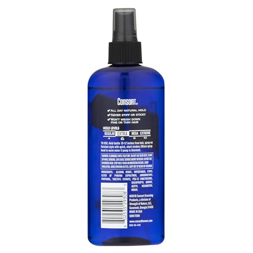 Consort Unscented 8oz Hair Spray - Non-Aerosol X-Hold Pump 2 Pack