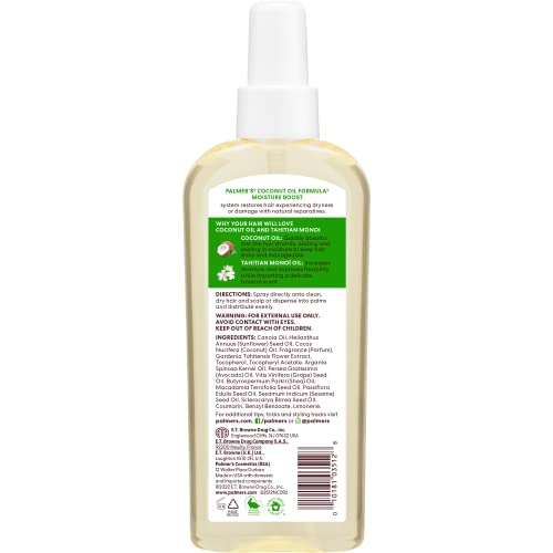 Palmer's Moisture Boost Hair & Scalp Restorative Coconut Oil Spray 5.1 Oz