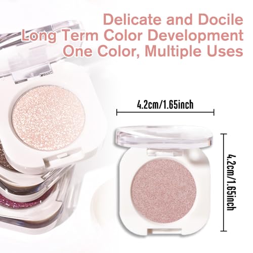 Champagne Rose Gold Glitter Cream Eyeshadow - Waterproof & Blendable