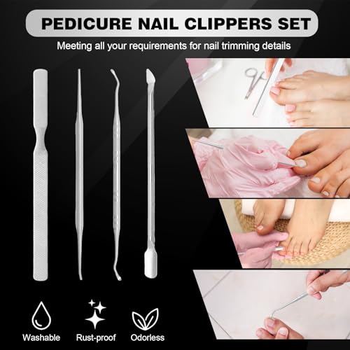 Foot Care Set with Nail Clippers & Podiatrist Tools for Thick Nails