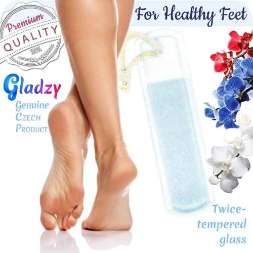 Czech Glass Foot File - Large Aqua Magenta, Gentle Callus Remover