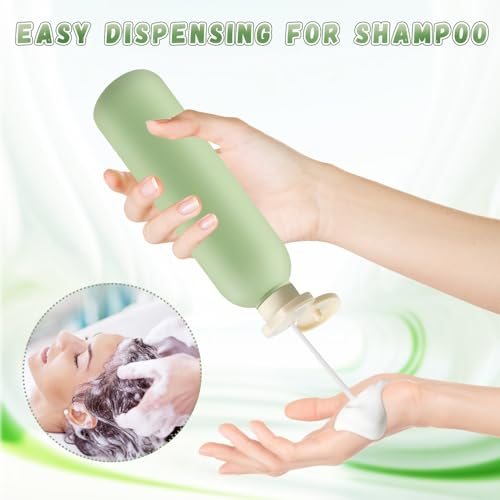 8.8 oz Refillable Travel Shampoo Bottles - 9 Pack with Flip Cap