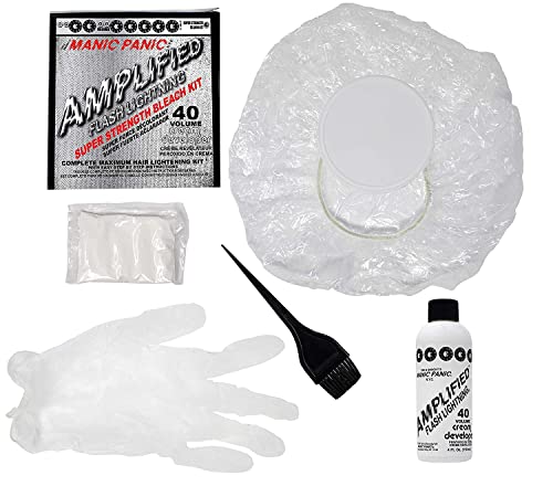 MANIC PANIC Bleach Kit - 40 Volume Developer & Powder, 1 Count - Lifts Dark Hair 7 Levels, Vegan & Cruelty Free