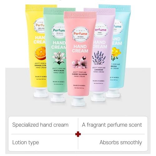 Ekais Perfume Hand Cream Gift Set – 5 Scented Moisturizing Mini Lotions