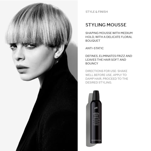 pH PURE HAIR Styling Mousse - Medium Hold Frizz Control & Volume, 10.1 Oz