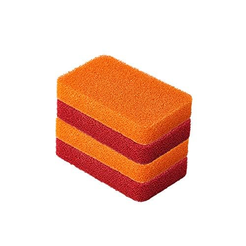 Liflicon Heavy Duty Silicone Scrubber Sponges - 4 Pack