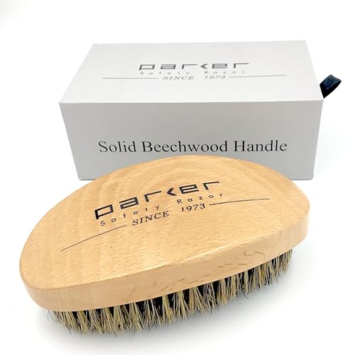 Parker Natural Boar Bristle Military-Style Hair & Beard Brush