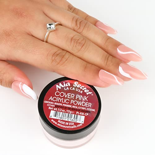 Mia Secret Cover Pink Acrylic Powder - Professional Nail Sculpting, 2 Oz
