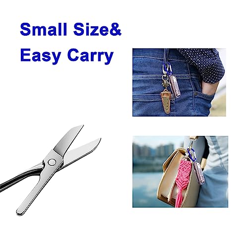 LiXiongBao 5-in-1 Multi-Function Travel Nail Clipper Set Keychain Scissors File