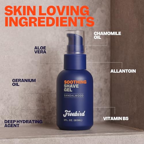 Men's Clear Shave Gel with Aloe Vera - Sensitive Skin, Hydrating, Travel Size