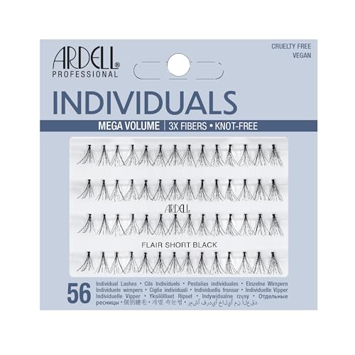 Ardell Triple Individuals Knot-Free Long Black False Eyelashes for Dramatic, Natural Look