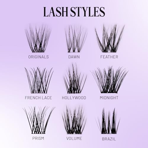 Lilac St 10mm Prism Volume Lash Clusters for DIY Extensions