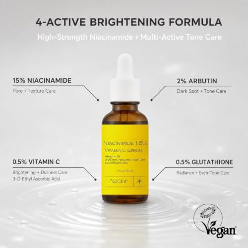 15% Niacinamide & Vitamin C Serum for Face - 1 fl oz