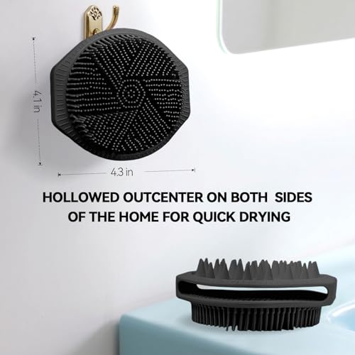 Dual-Sided Silicone Body Scrubber - 2-in-1 Exfoliating Brush