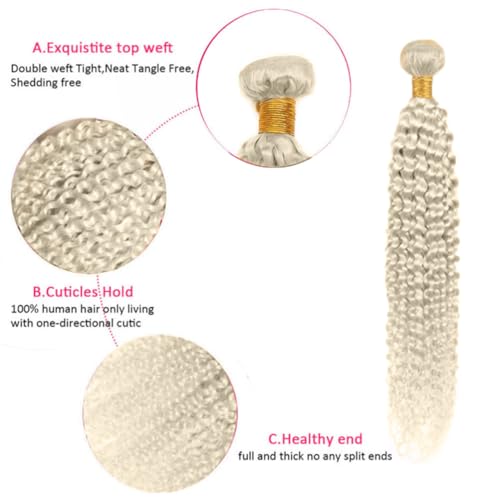 Vinmdonm 88 Water Wave Blonde Human Hair Bundles - 14, 16, 18 Inch