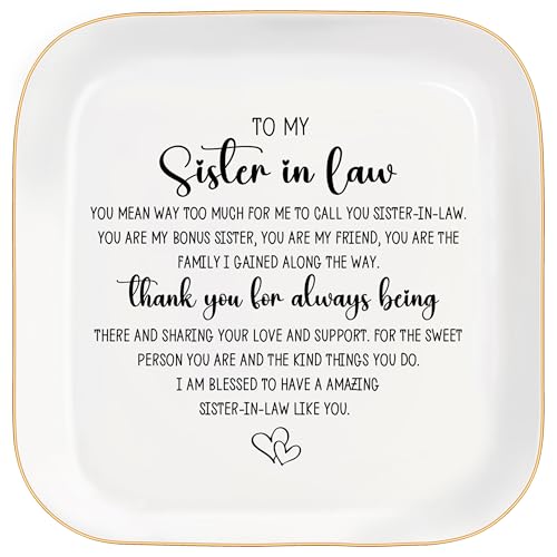 Ceramic Jewelry Tray for Sister-in-Law - Unique Gift Idea