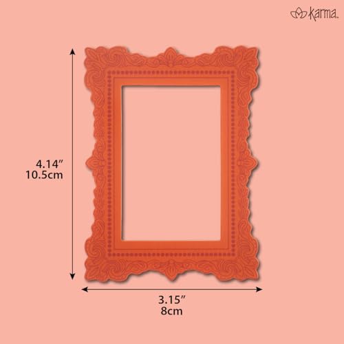 Karma Mini Magnetic Picture Frames - Set of 6 Colorful 3x4 Frames