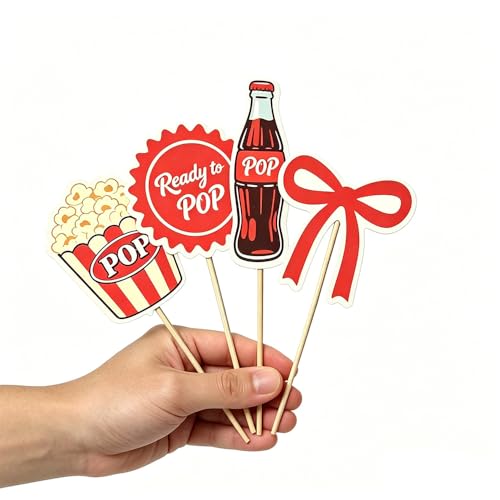 24Pcs She's Ready to Pop Cupcake Toppers for Baby Showers
