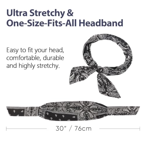 DRESHOW Adjustable Knotted Headbands for Women - 6 Pack Elastic Hair Bands