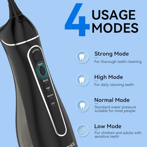 Cordless Water Flosser with 300ML Tank - Rechargeable Oral Irrigator for Travel & Sensitive Gums