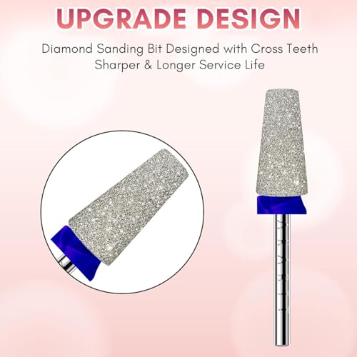 Makartt #150 Diamond Nail Drill Bit - Tapered Barrel Carbide Tool for Manicure