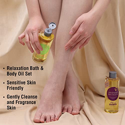 Lavender & Coconut Bath Oil with Sweet Almond, 8.8 fl oz (Pack of 2)