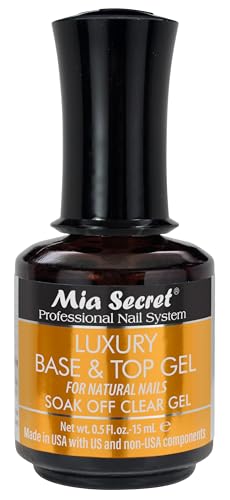 Mia Secret Luxury Base and Top Coat - Clear Gel Polish 15ml